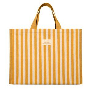 Striped Cotton Tote Beach Bag